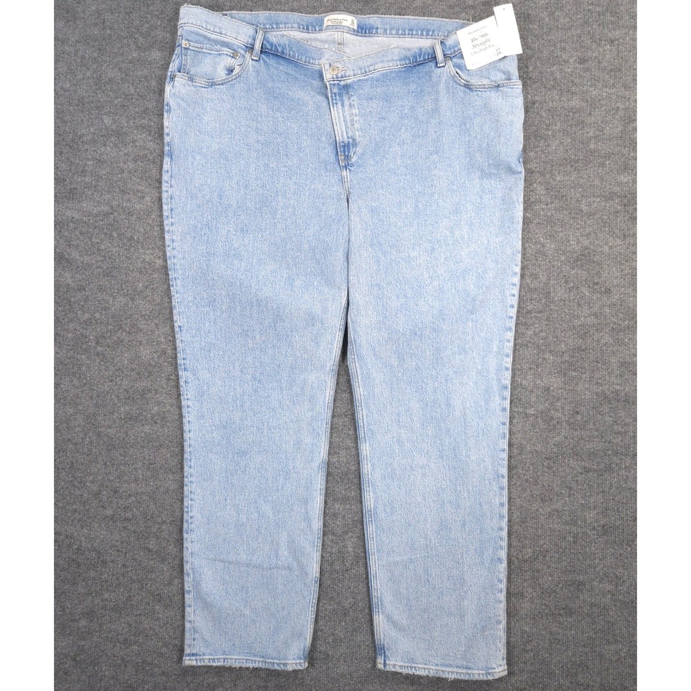 Abercrombie & Fitch Jeans Womens 37 Long Blue 90s Straight Ultra High Rise NEW